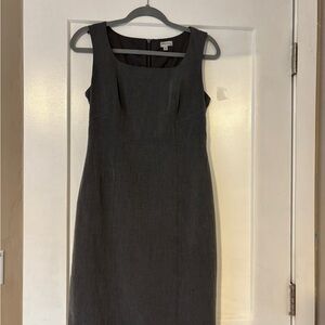 Halogen Charcoal Sleeveless Midi Dress